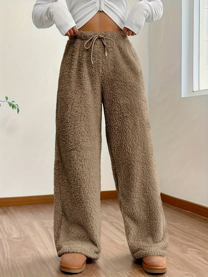 Stijlvolle En Zachte Teddy Sherpa Broek Voor Dames - Linda Hause Lune