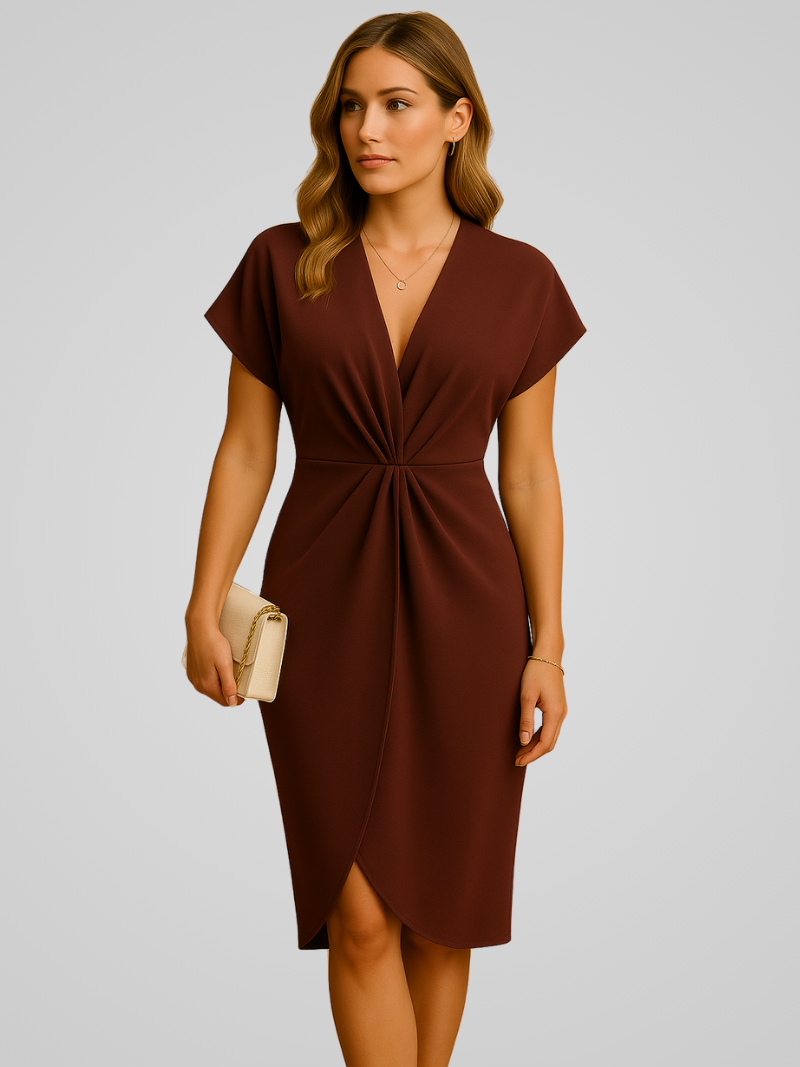 Fenna | Elegantes Festliches Damenkleid mit Schmeichelhaftem Umschlagdesign 6