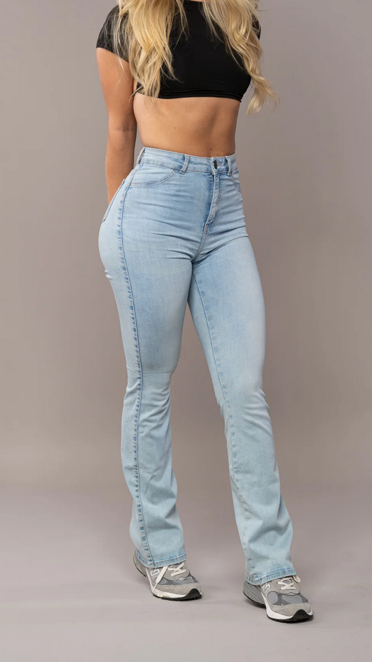 Flared Jeans Damen | Hohe Taille & Stretch Passform für Eleganten Look 0