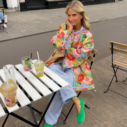 Marishka | Damenjacke Mit Blumenmuster - Komfortabel Und Übergroß-2