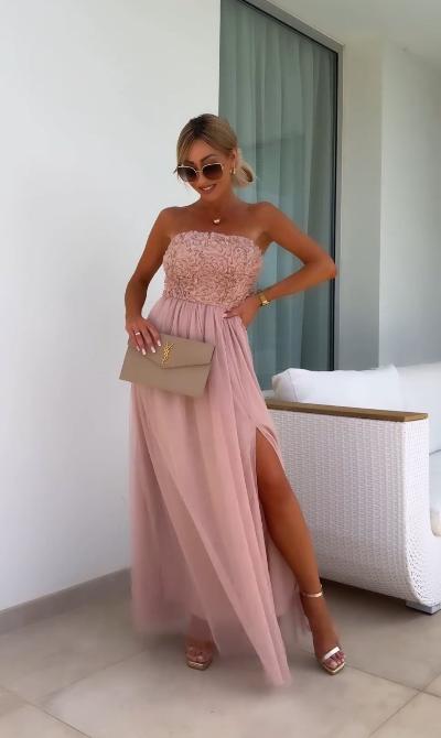 Corie | Elegantes Langes Damenkleid Für Hochzeitsgast Und Festliche Anlässe-2
