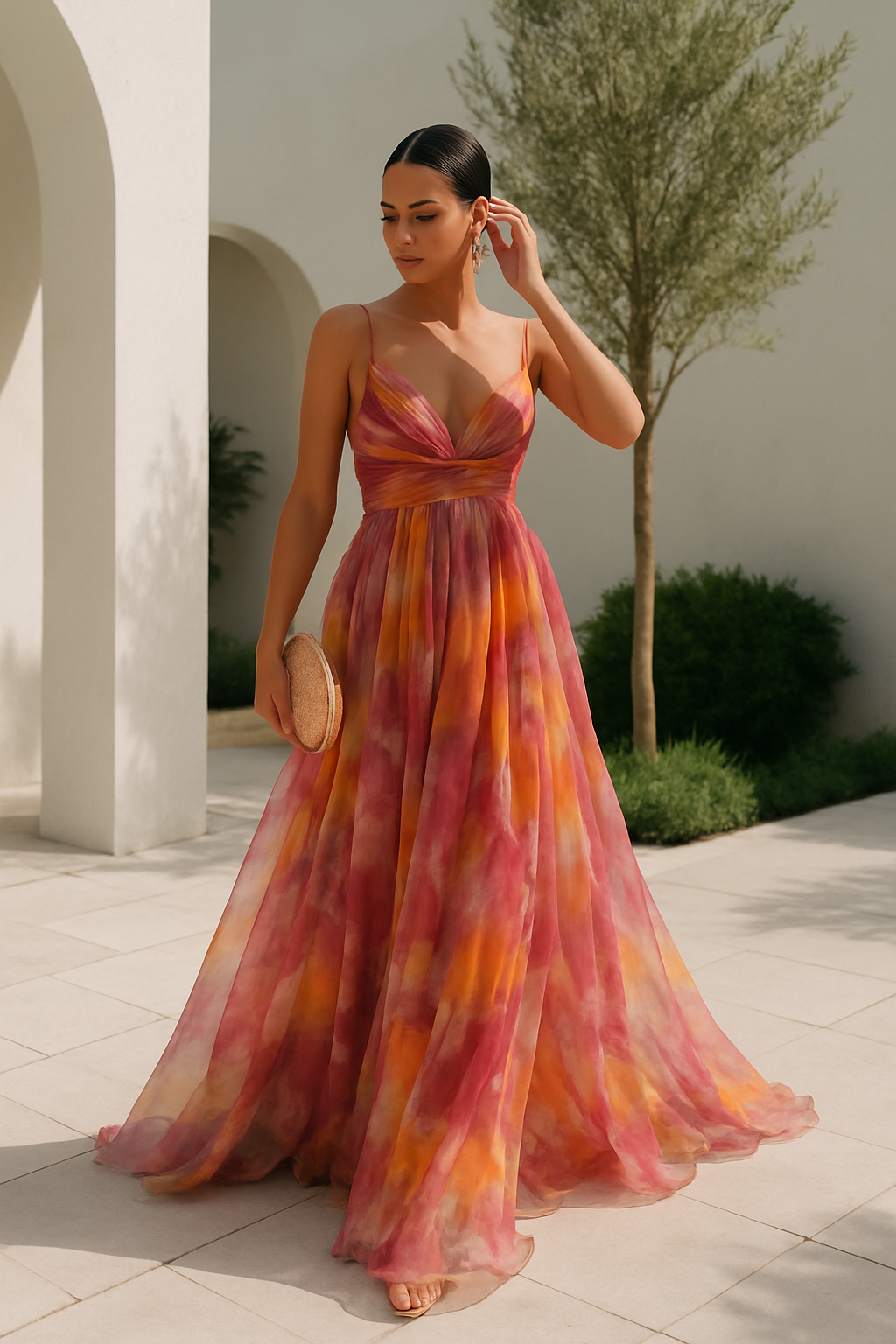 Gardenia | Maxi Kleid Blumenmuster Für Damen – Perfekt Als Maxikleid Hochzeitsgast Oder Im Sommer 0