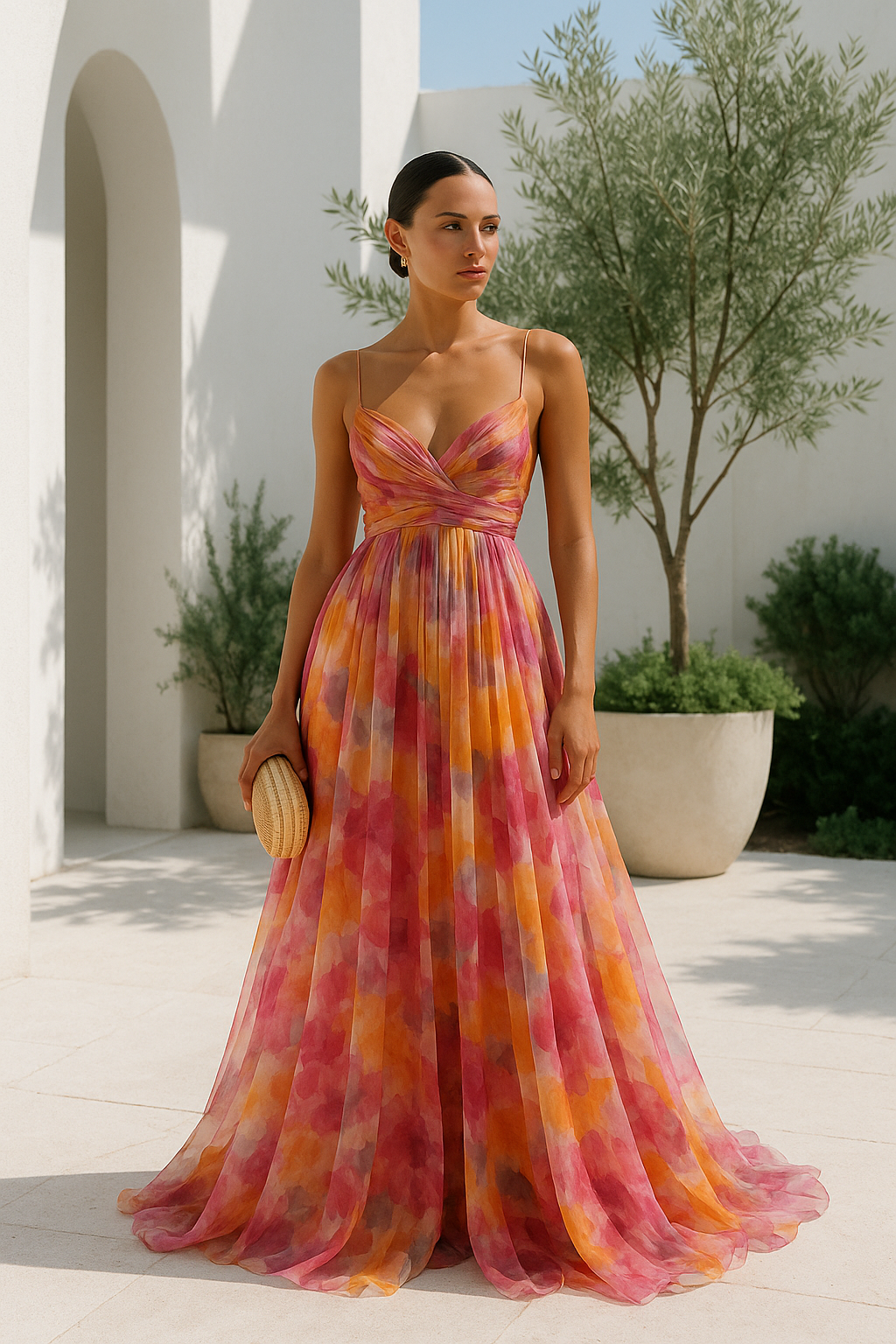 Gardenia | Maxi Kleid Blumenmuster Für Damen – Perfekt Als Maxikleid Hochzeitsgast Oder Im Sommer 1