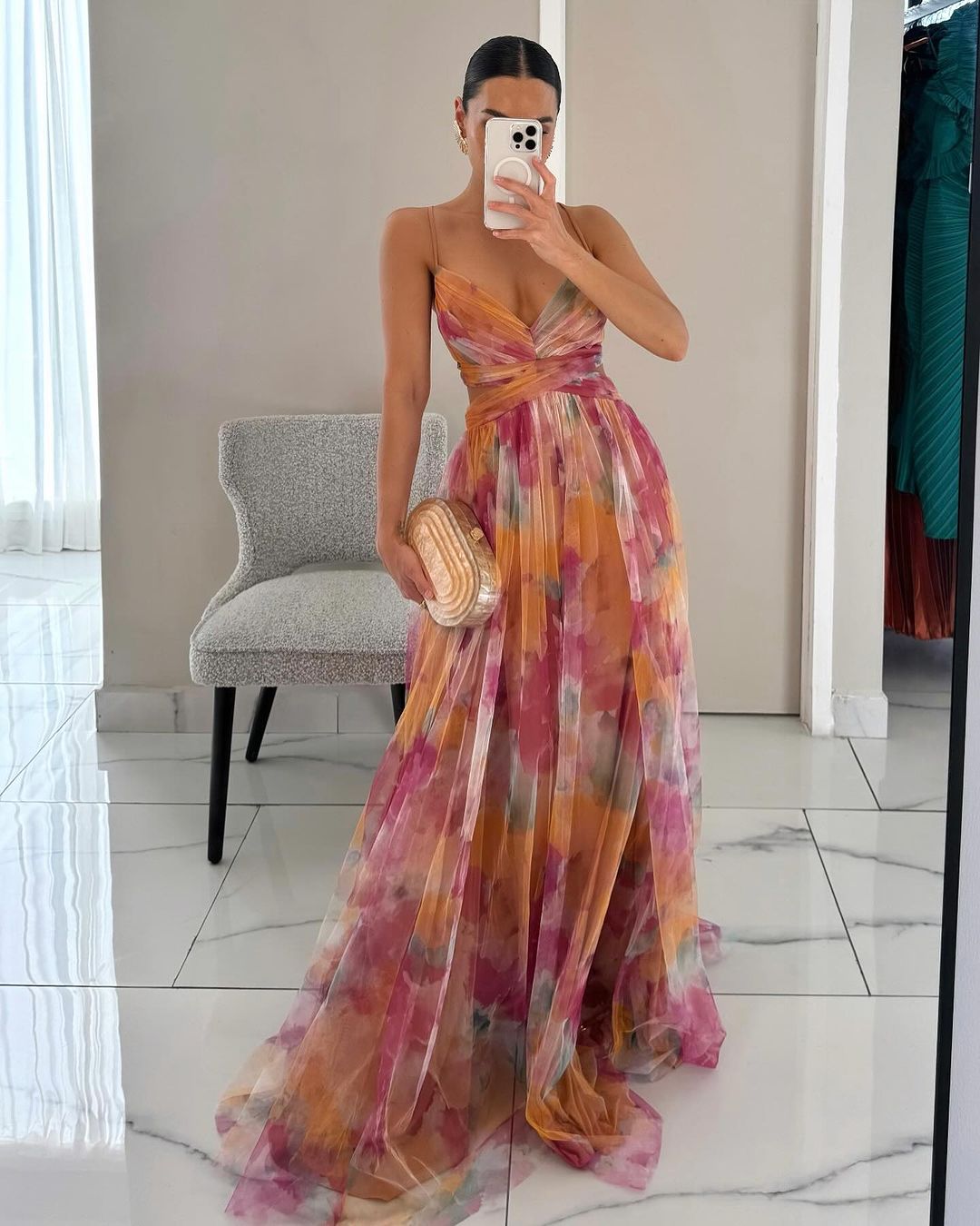 Gardenia | Maxi Kleid Blumenmuster Für Damen – Perfekt Als Maxikleid Hochzeitsgast Oder Im Sommer 2