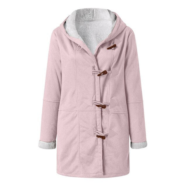 Gemütliche Gefütterte Damenjacke mit Kapuze – Weiches Fleece, Winter 8