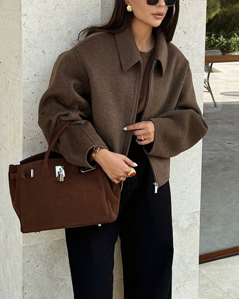 Georgia Oversized Damenjacke - Boxy Schnitt, Cropped 2