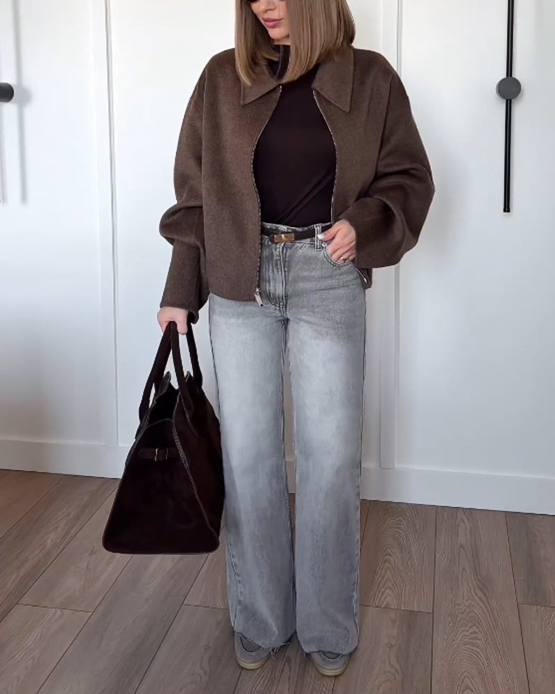 Georgia Oversized Damenjacke - Boxy Schnitt, Cropped 8