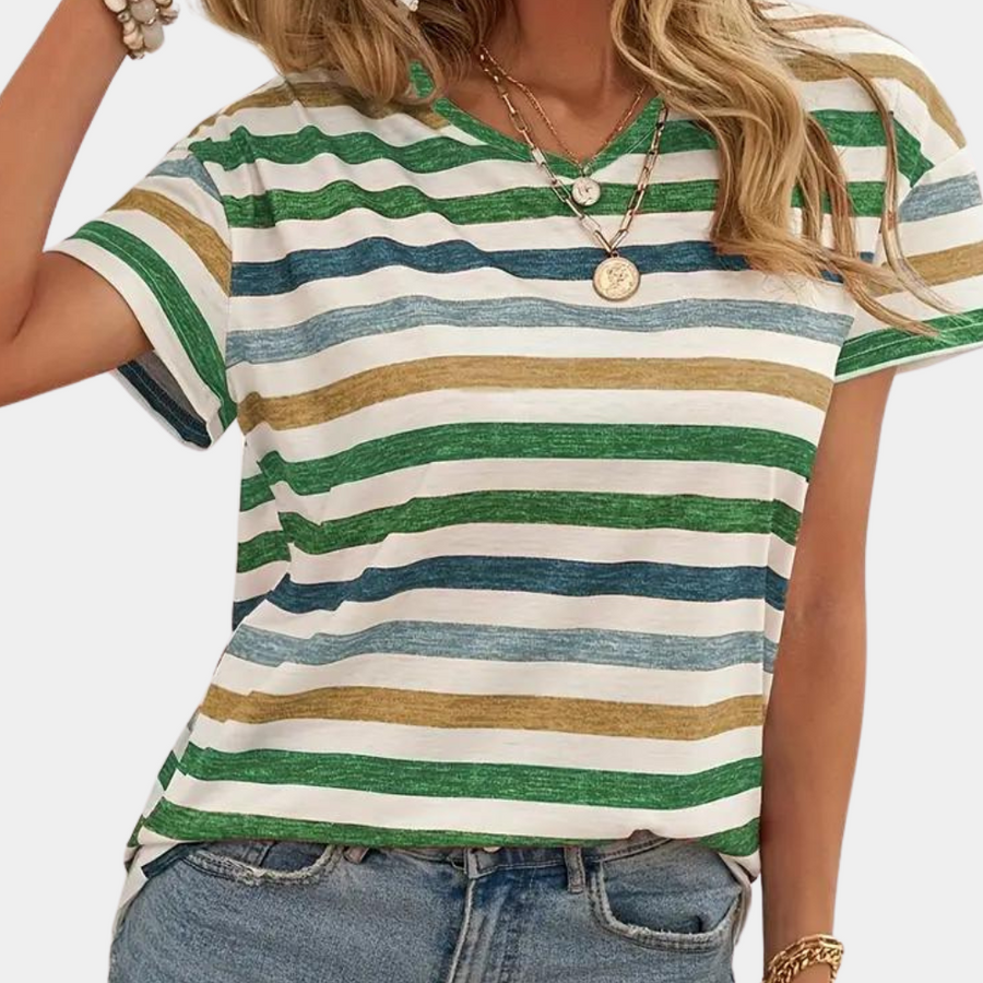 Gestreiftes Baumwoll-T-Shirt | Damen T-Shirt & Oberteile Damen für Jeden Tag 0