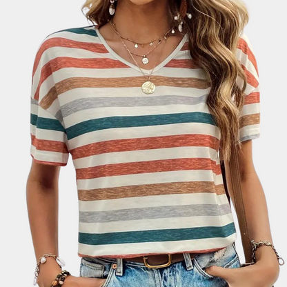 Gestreiftes Baumwoll-T-Shirt | Damen T-Shirt & Oberteile Damen für Jeden Tag 2