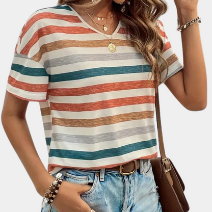 Gestreiftes Baumwoll-T-Shirt | Damen T-Shirt & Oberteile Damen für Jeden Tag 3