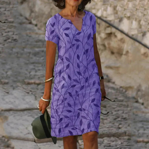 Gracious Summer | Leichte V-Hals Sommerkleid für Damen 2