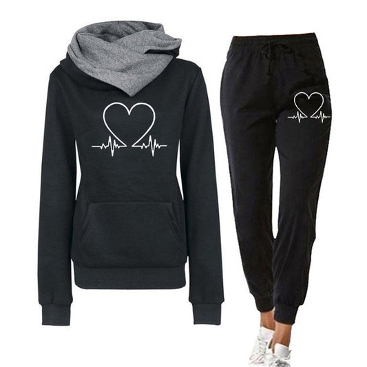 Heartbeat Damen Jogginganzug – Bequeme Baumwolle, Trendy Freizeitlook 0