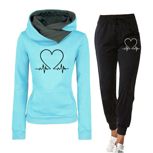 Heartbeat Damen Jogginganzug – Bequeme Baumwolle, Trendy Freizeitlook 1