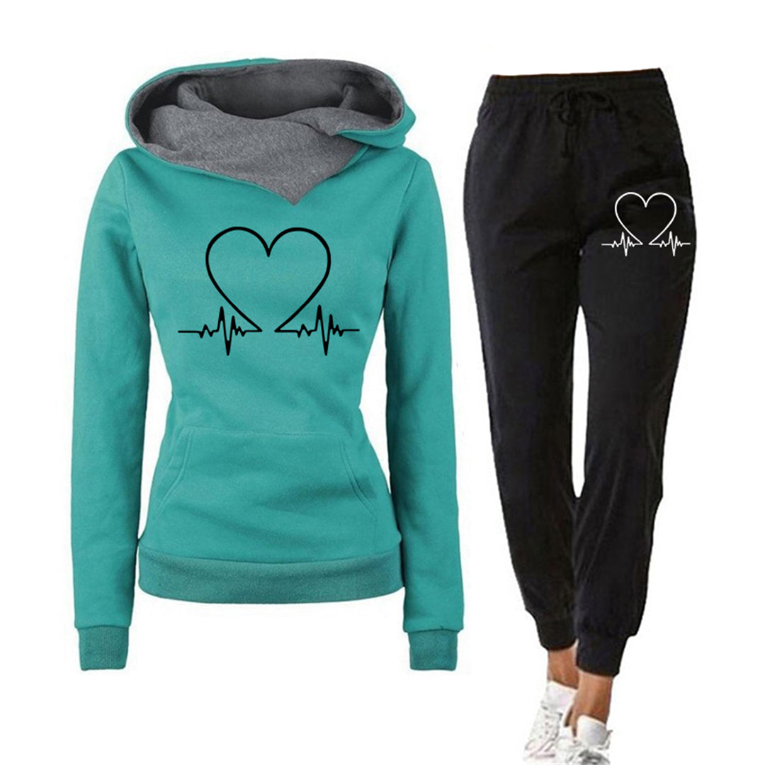 Heartbeat Damen Jogginganzug – Bequeme Baumwolle, Trendy Freizeitlook 3