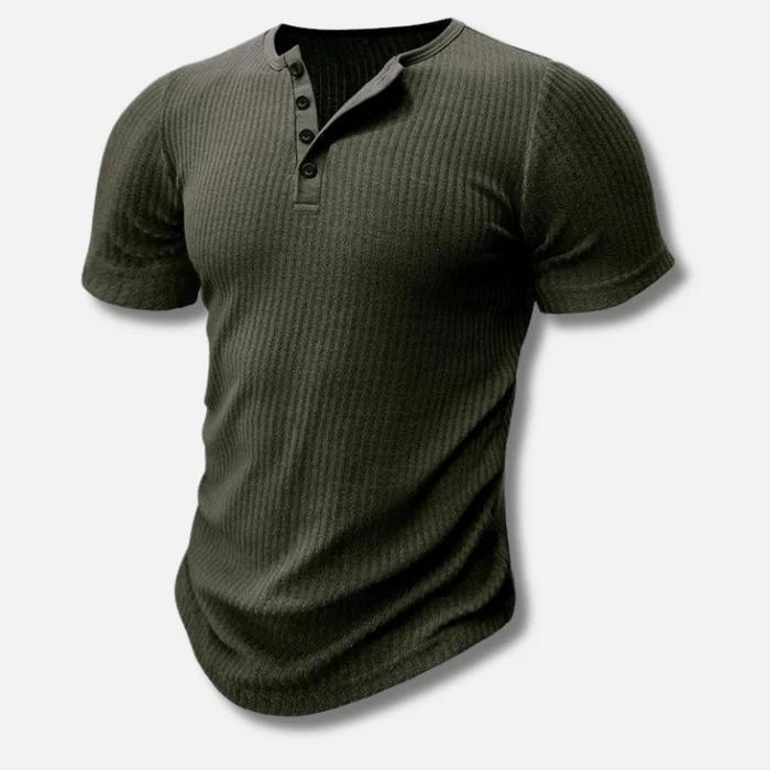 Henley T-Shirt für Männer | Muscle Fit Design 3