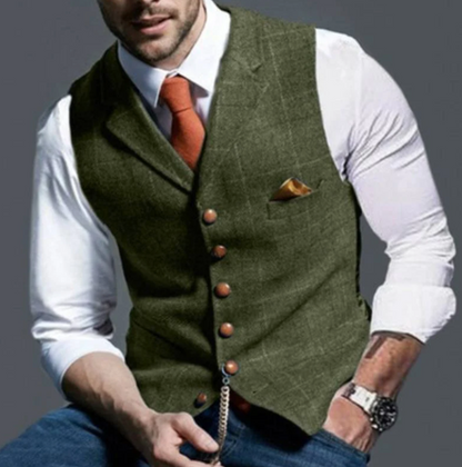 Herren Gilet | Elegantes V-Hals Design, Verstellbare Rückenriemen, Vielseitig Für Formelle Und Legere Anlässe 4