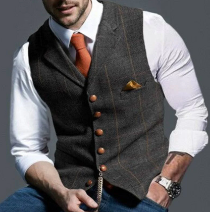 Herren Gilet | Elegantes V-Hals Design, Verstellbare Rückenriemen, Vielseitig Für Formelle Und Legere Anlässe 8