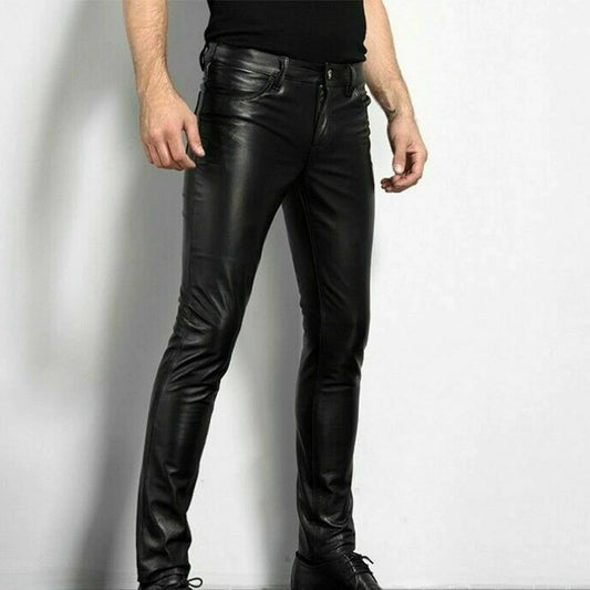 Herren Kunstleder Sommerhose - Modische Passform, Vielseitig 0