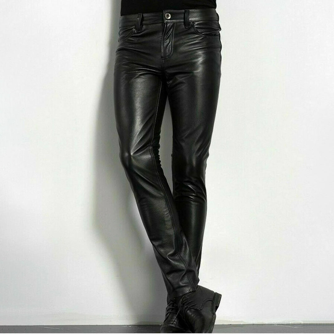 Herren Kunstleder Sommerhose - Modische Passform, Vielseitig 1