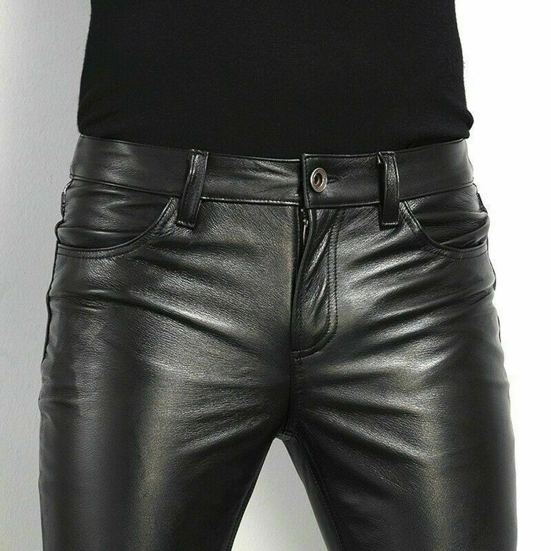 Herren Kunstleder Sommerhose - Modische Passform, Vielseitig 3