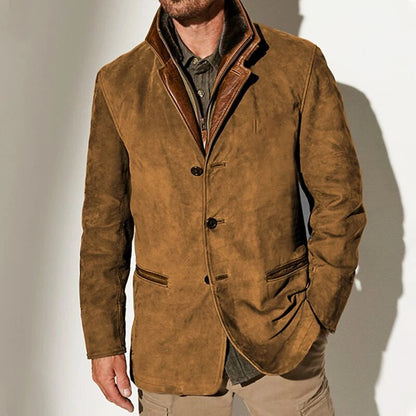 Herren Winter Lederjacke – Premium Wildleder, Klassisch 2