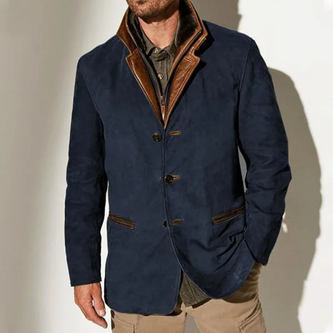 Herren Winter Lederjacke – Premium Wildleder, Klassisch 5