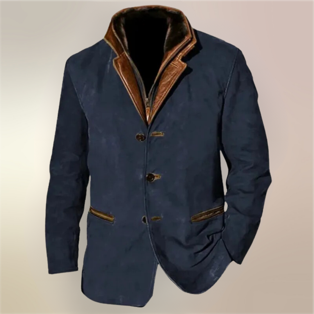 Herren Winter Lederjacke – Premium Wildleder, Klassisch 6