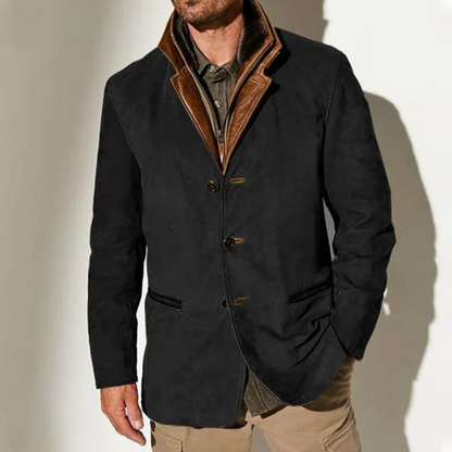 Herren Winter Lederjacke – Premium Wildleder, Klassisch 7