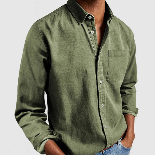 Herren | Casual Baumwoll Herrenhemd Langarm für Sommer und Alltag 1