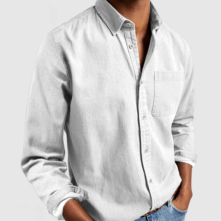 Herren | Casual Baumwoll Herrenhemd Langarm für Sommer und Alltag 11