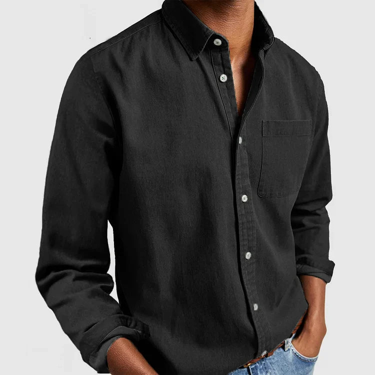 Herren | Casual Baumwoll Herrenhemd Langarm für Sommer und Alltag 12