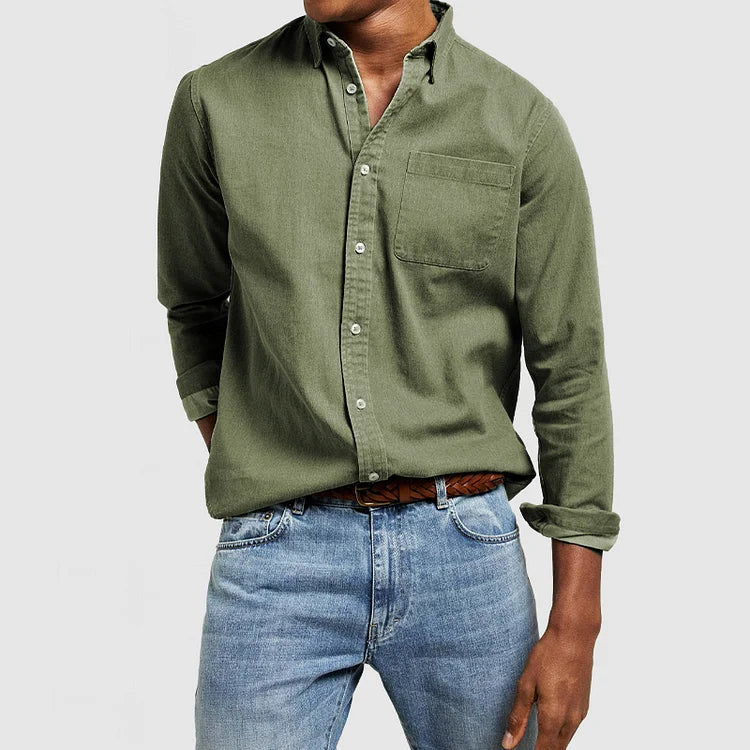 Herren | Casual Baumwoll Herrenhemd Langarm für Sommer und Alltag 2
