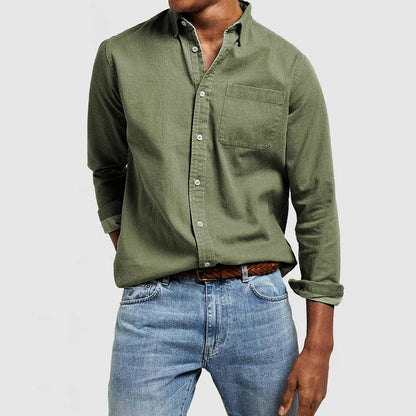 Herren | Casual Baumwoll Herrenhemd Langarm für Sommer und Alltag 2
