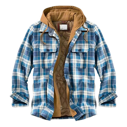 Herrenjacke Riche – Kapuzenjacke mit Karomuster, Warm gefüttert 1