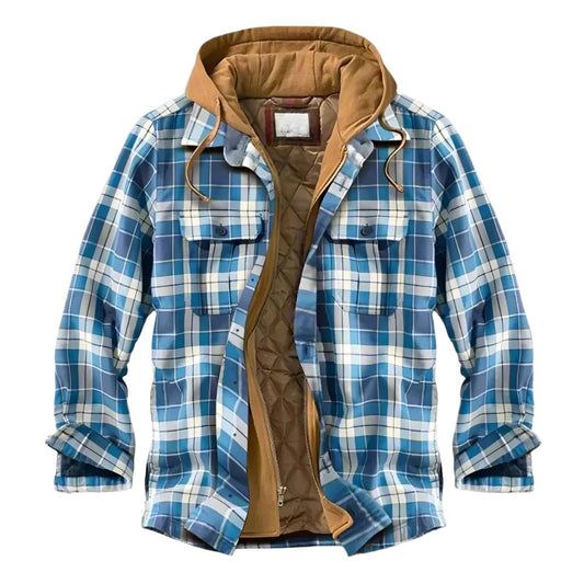 Herrenjacke Riche – Kapuzenjacke mit Karomuster, Warm gefüttert 1