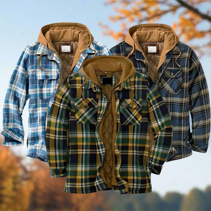 Herrenjacke Riche – Kapuzenjacke mit Karomuster, Warm gefüttert 3