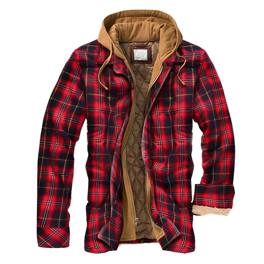 Herrenjacke Riche – Kapuzenjacke mit Karomuster, Warm gefüttert 4