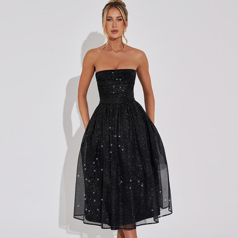 Isabeau | Festliches Damenkleid mit Subtilen Pailletten für Hochzeitsgäste 0