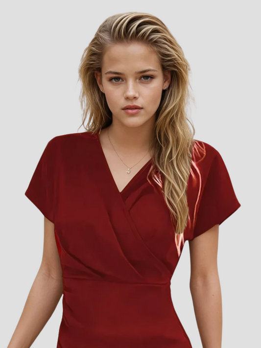 Isabelle | Elegantes Wickelkleid Damen Midi für Sommer und Festliche Anlässe 2
