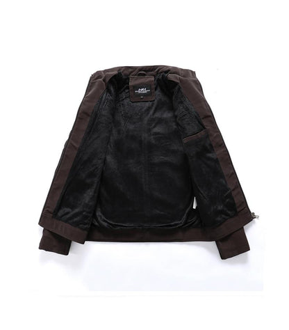 Jakob | Hochwertige Motorradjacke Herren aus PU-Leder mit Stehkragen für Herbst und Winter 7