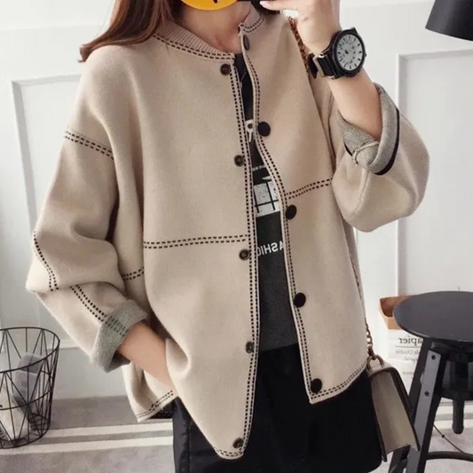 Jane Strickjacke für Damen – Hochwertige Polyesterfaser, Klassisches Design 0