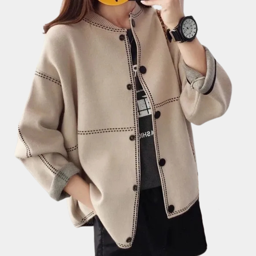 Jane Strickjacke für Damen – Hochwertige Polyesterfaser, Klassisches Design 1
