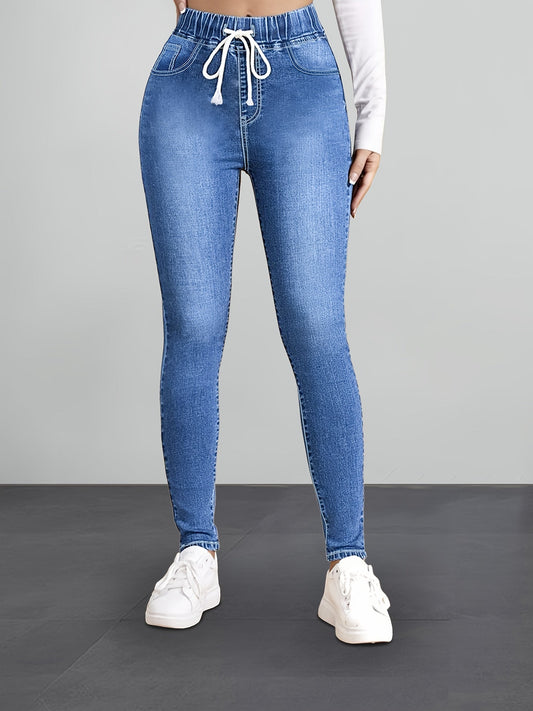 Jegging mit elastischer Taille – Denim-Look und optimaler Tragekomfort 0