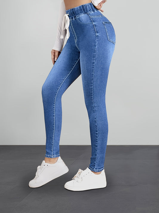 Jegging mit elastischer Taille – Denim-Look und optimaler Tragekomfort 1