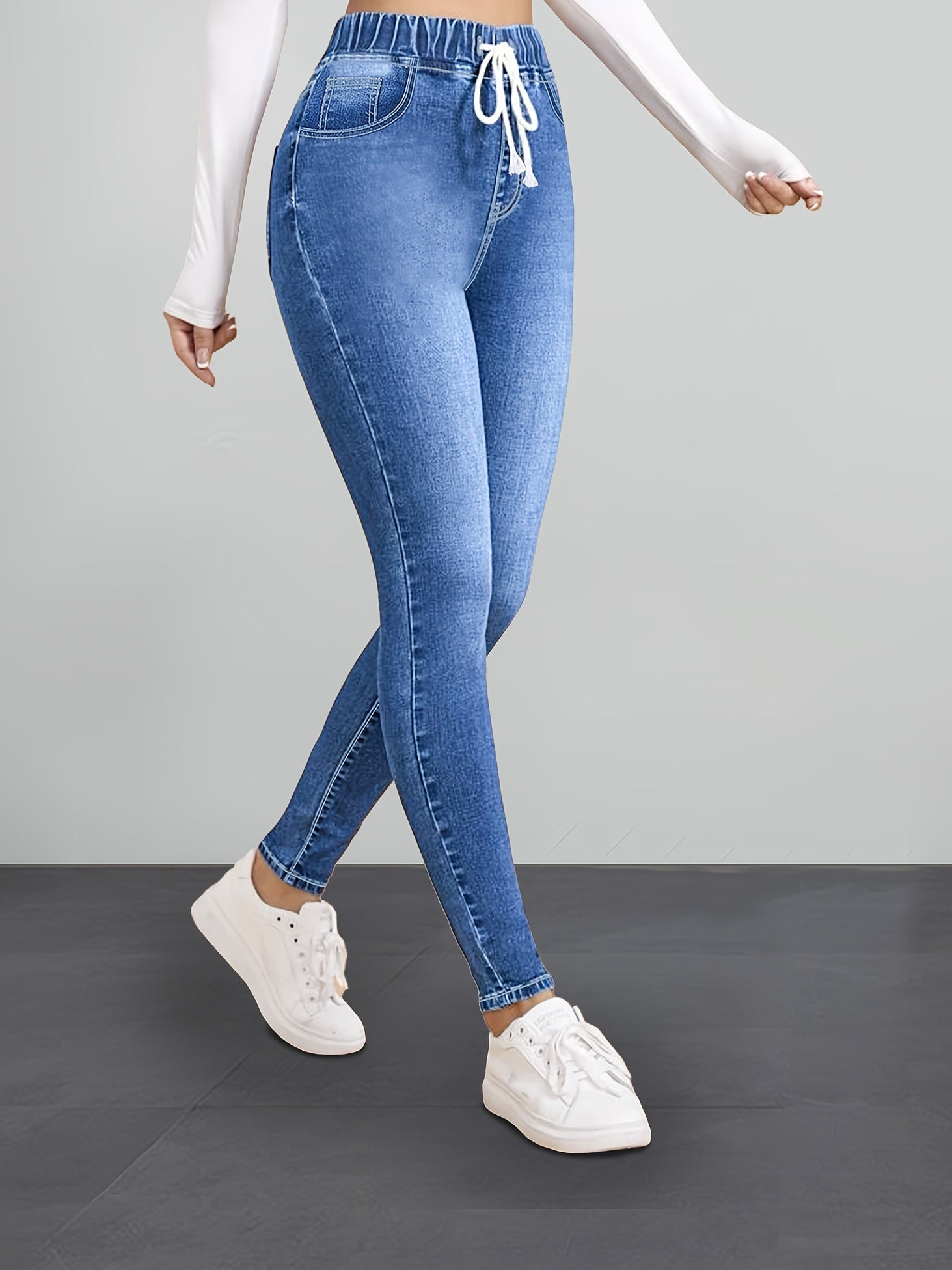 Jegging mit elastischer Taille – Denim-Look und optimaler Tragekomfort 3