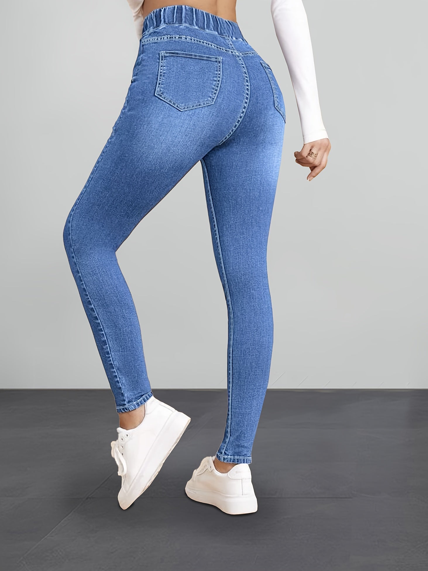 Jegging mit elastischer Taille – Denim-Look und optimaler Tragekomfort 4
