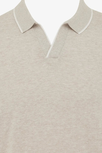 Arjen | Freizeitpolo Für Männer Im Modernen Design, Beige, Baumwolle-Leinen-Mix 6