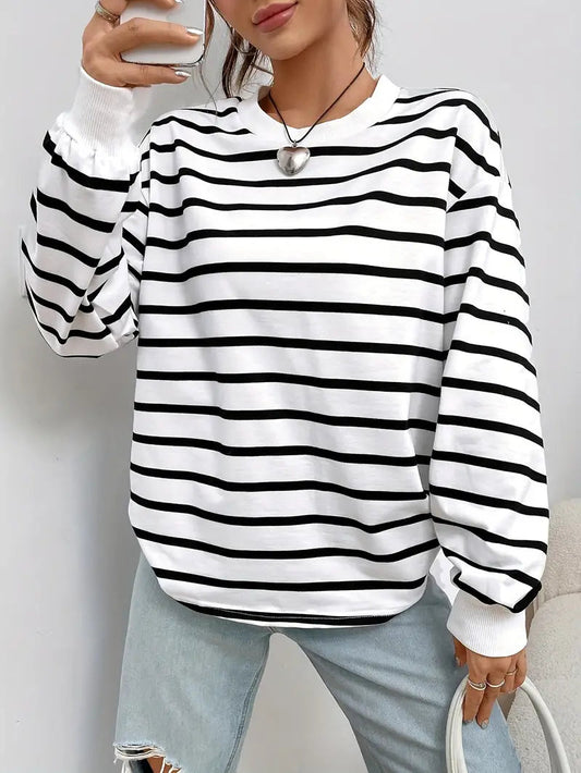 Kaatje Gestreiftes Sweatshirt für Damen – Zeitloses Design, Bequem 0