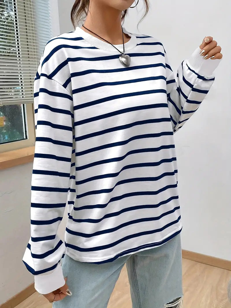 Kaatje Gestreiftes Sweatshirt für Damen – Zeitloses Design, Bequem 3