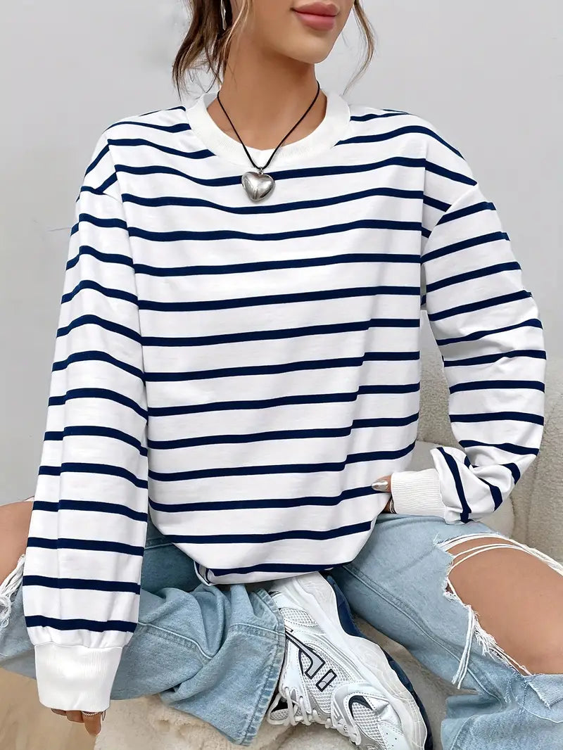 Kaatje Gestreiftes Sweatshirt für Damen – Zeitloses Design, Bequem 5